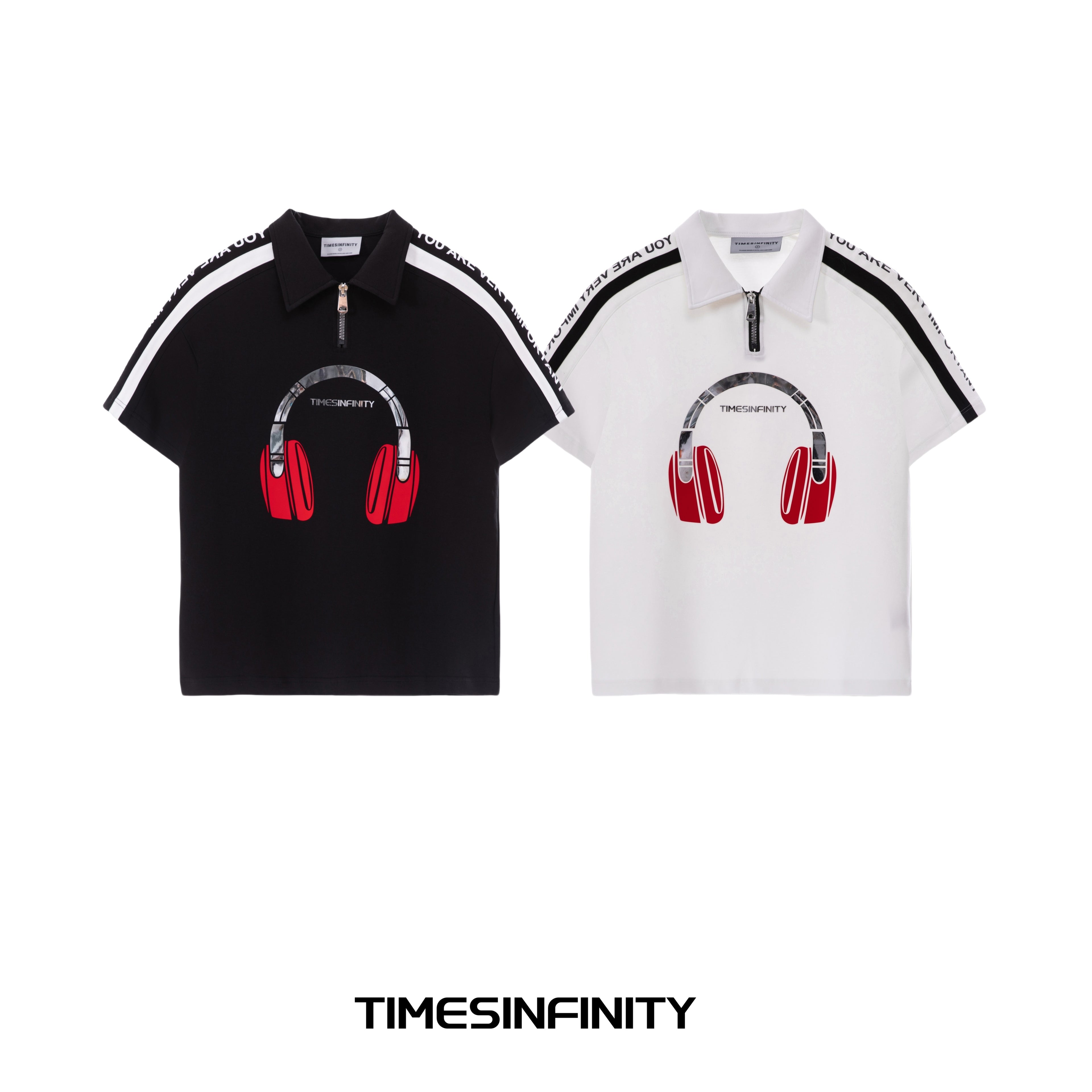 Red Headphone Polo Tee 5083