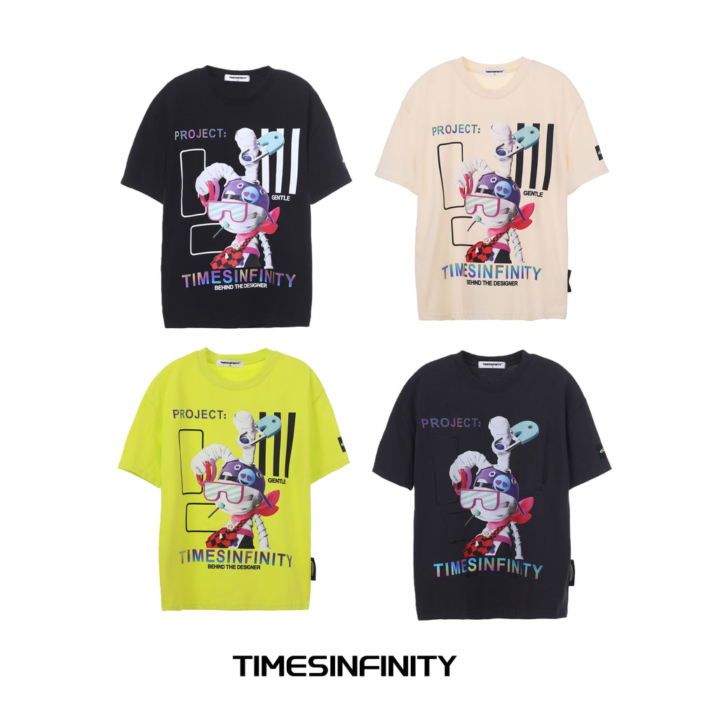 Space Bunny Futuristic Print Shirt 00096