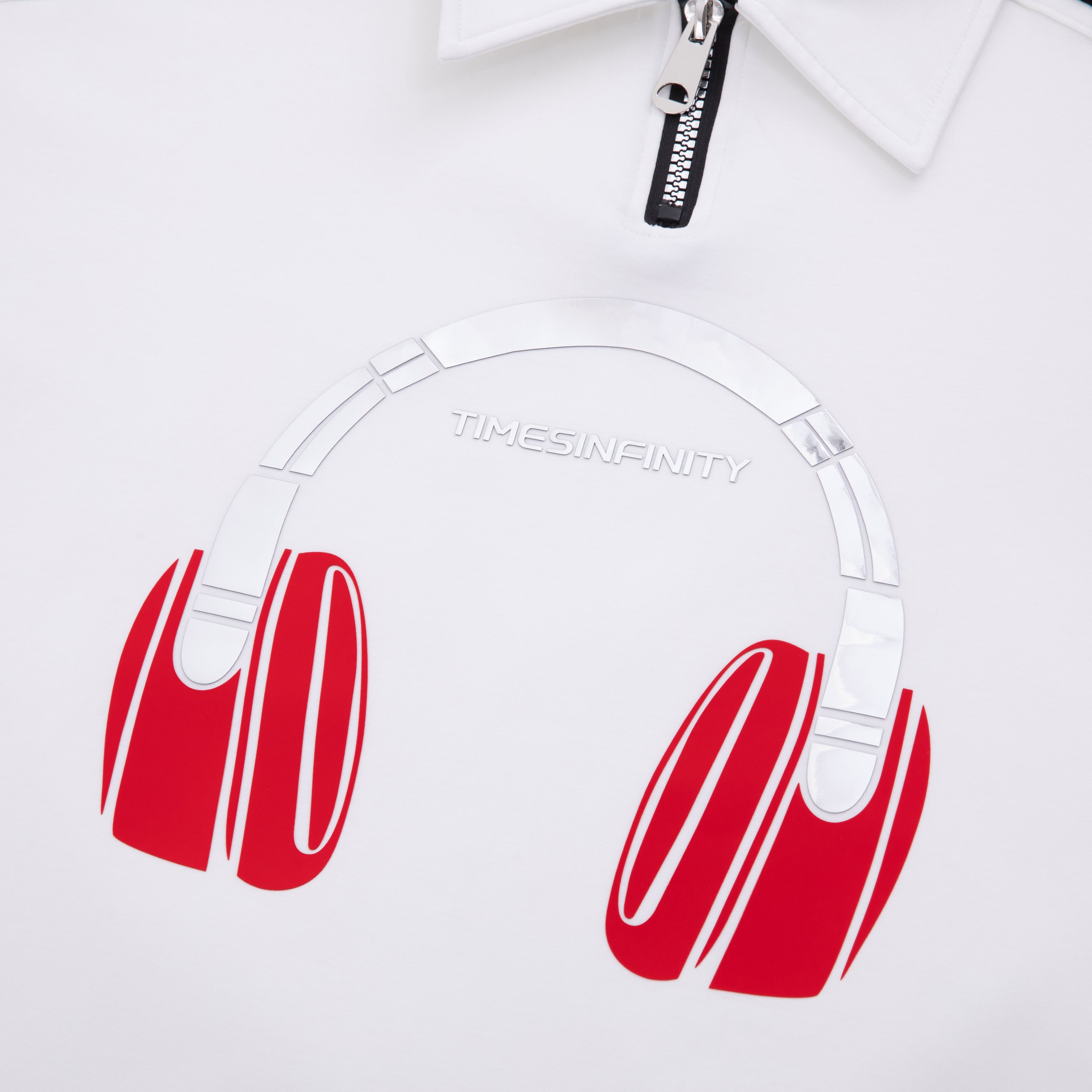 Red Headphone Polo Tee 5083