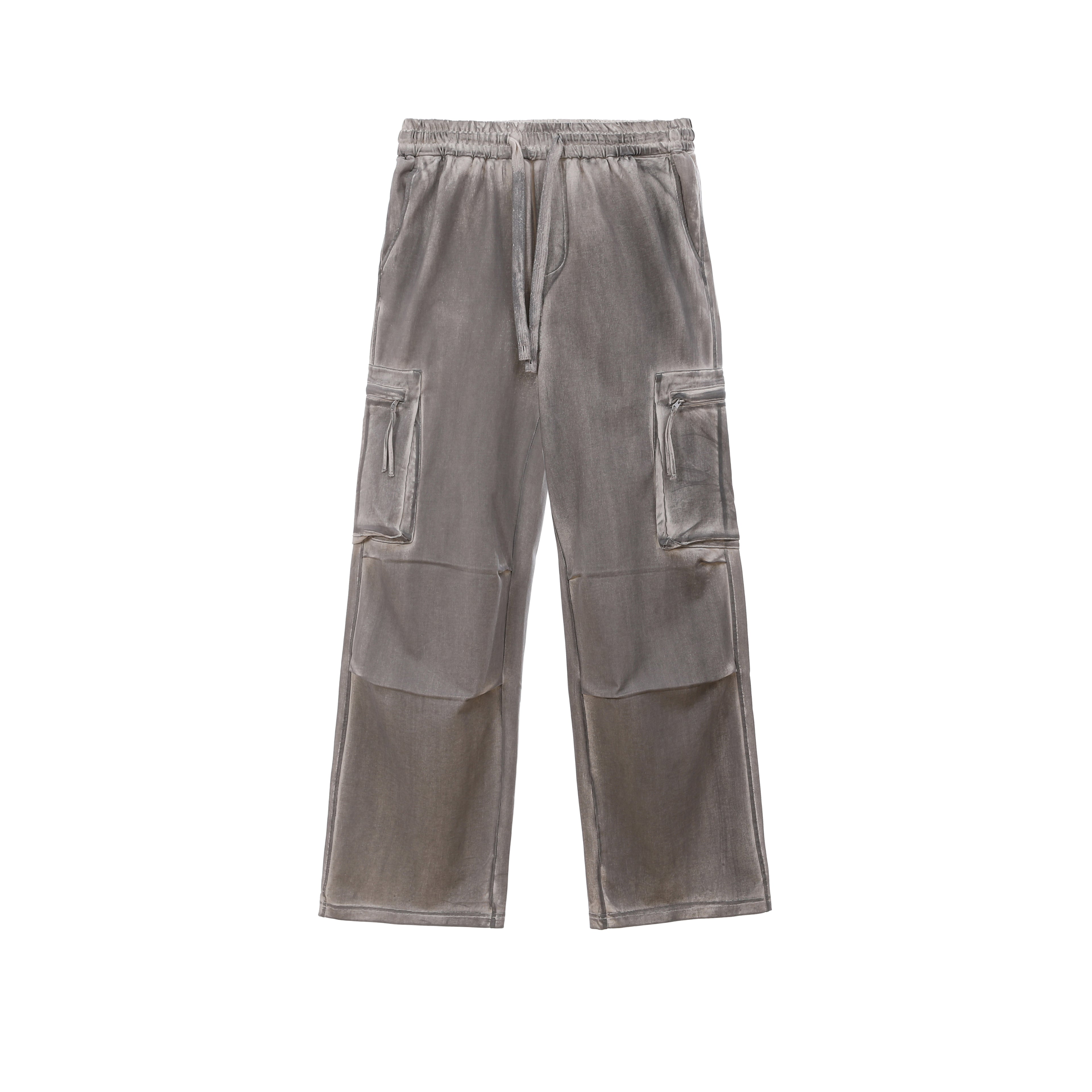 Acid Wash Cargo Long Pants 2693