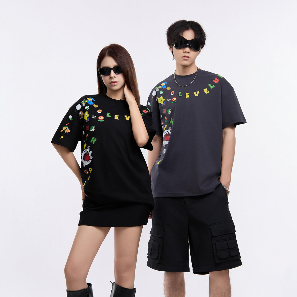 Level Up Cartoon Tee ST2356