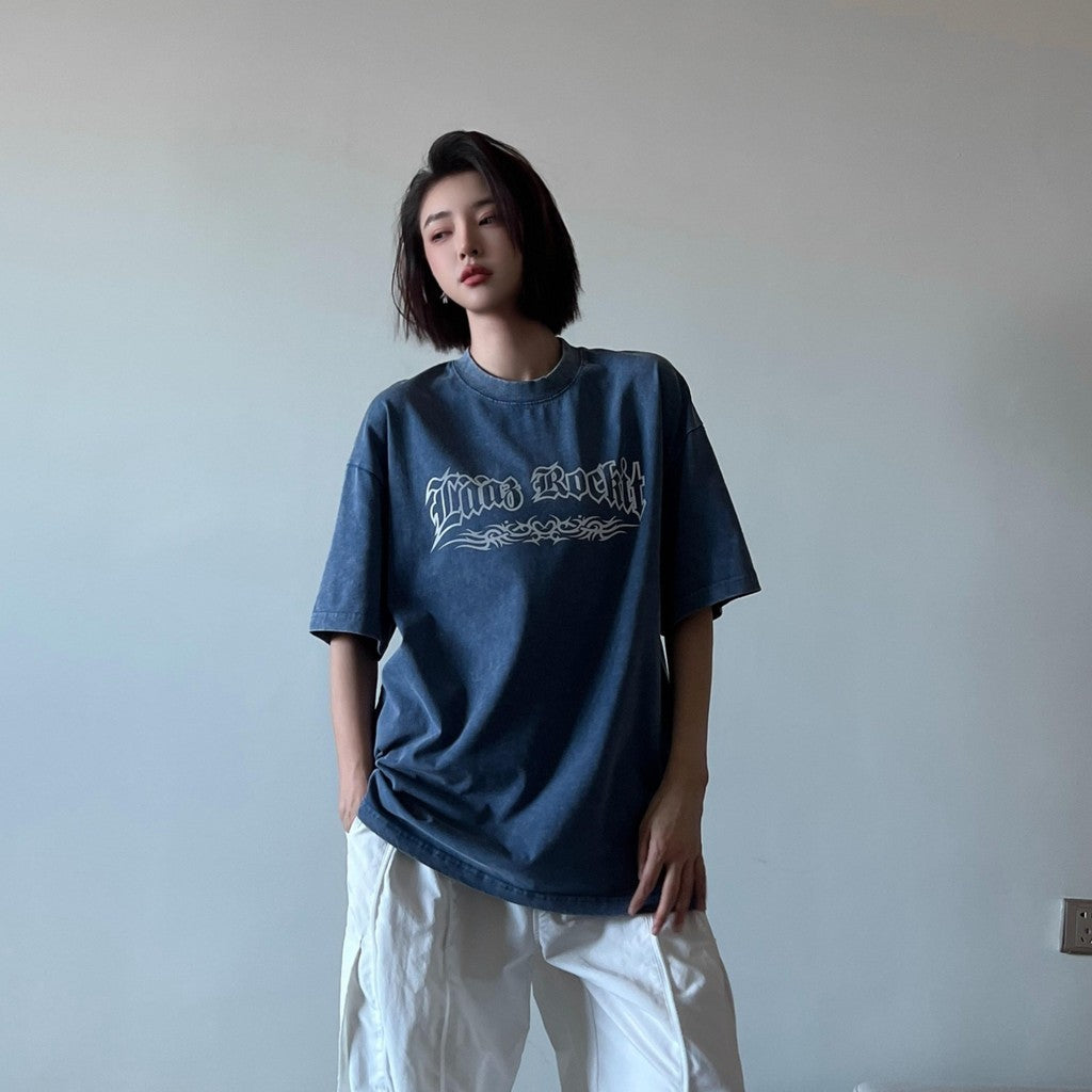 Reflective Acid Wash Tee SK6688