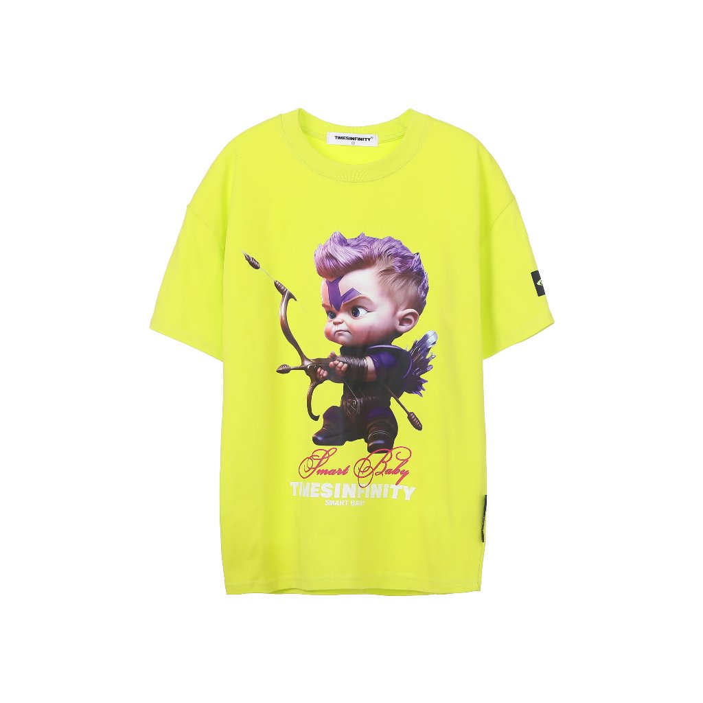 Retro Cupid Print T Shirt 00188