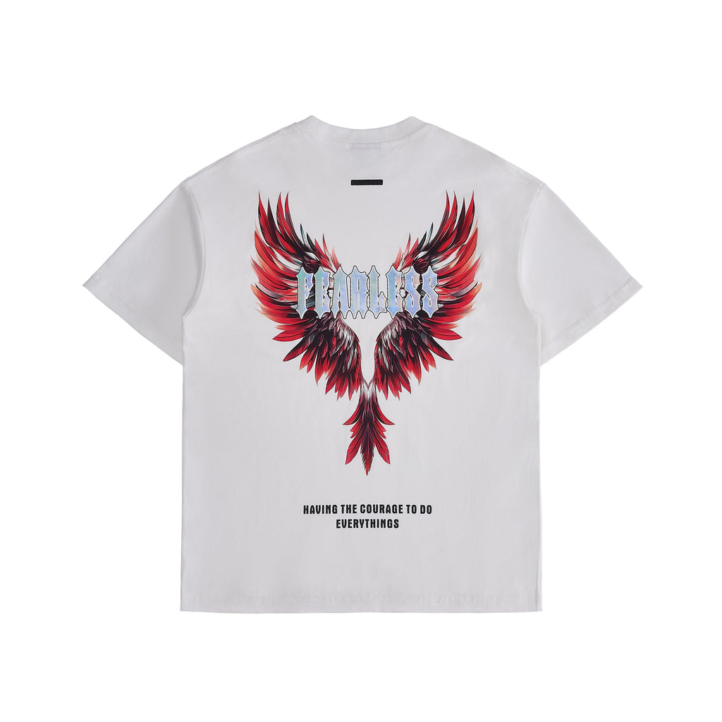 Fearless Angel Wing Cotton T-shirt X0155