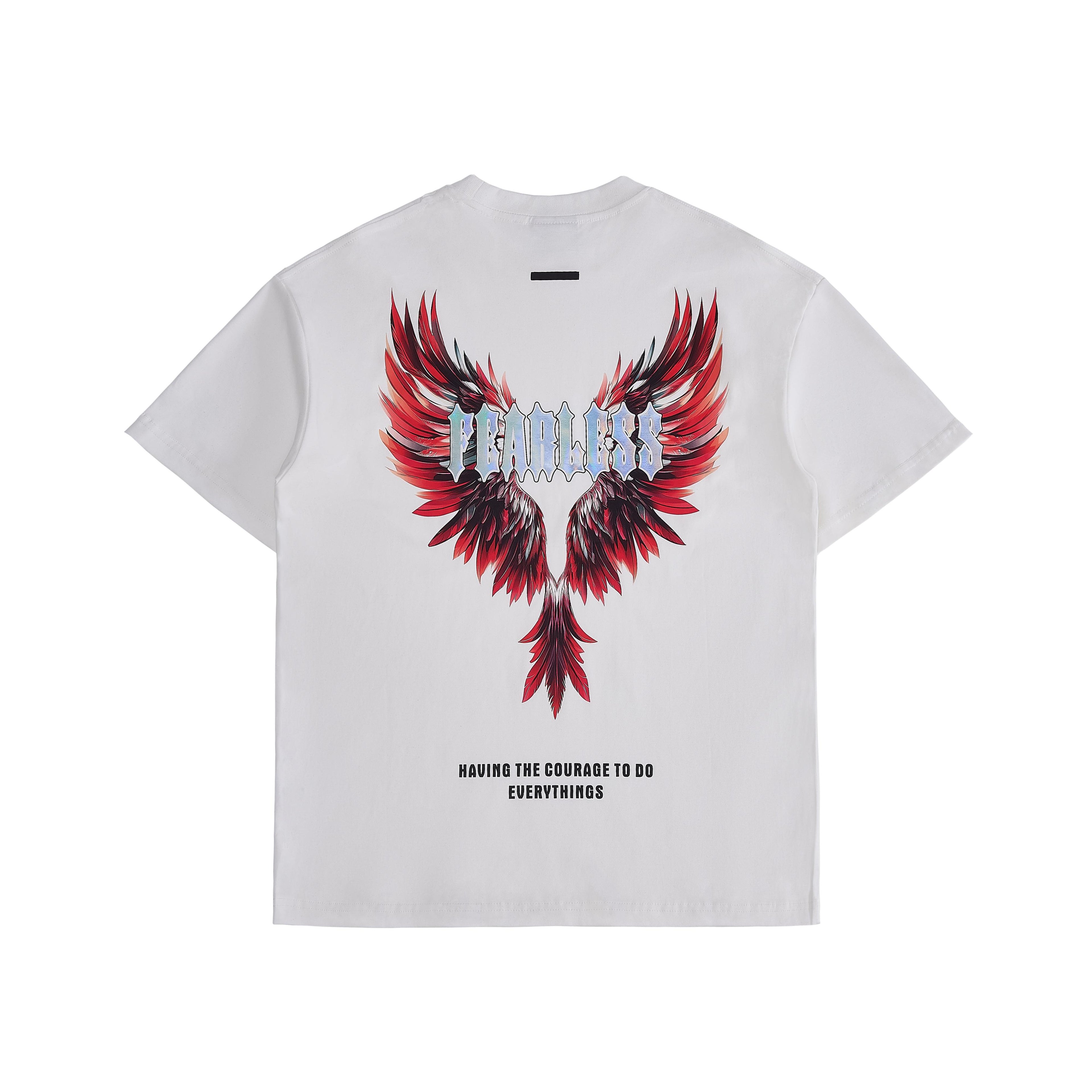 Fearless Angel Wing Cotton T-shirt X0155