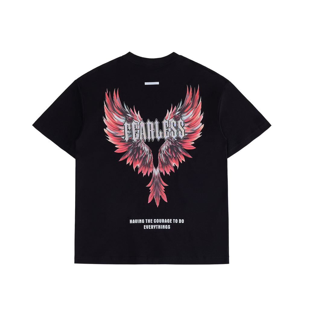 Fearless Angel Wing Cotton T-shirt X0155