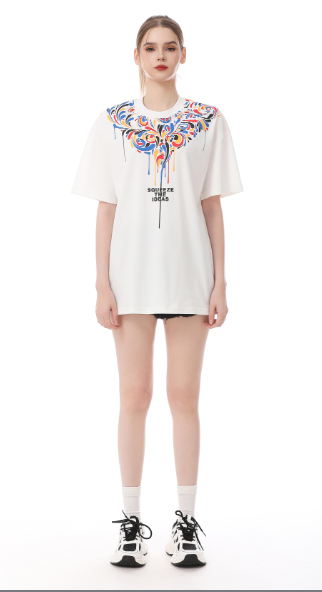 Colorful Printed Oil Paint Fireworks ST3802 T-shirt