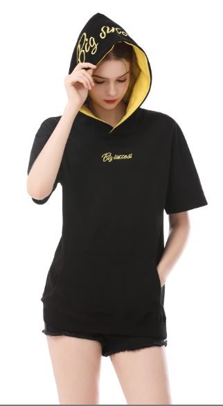 Letter Embroidery Hoodie DT3992