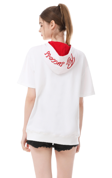 Letter Embroidery Hoodie DT3992