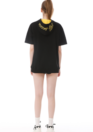 Letter Embroidery Hoodie DT3992