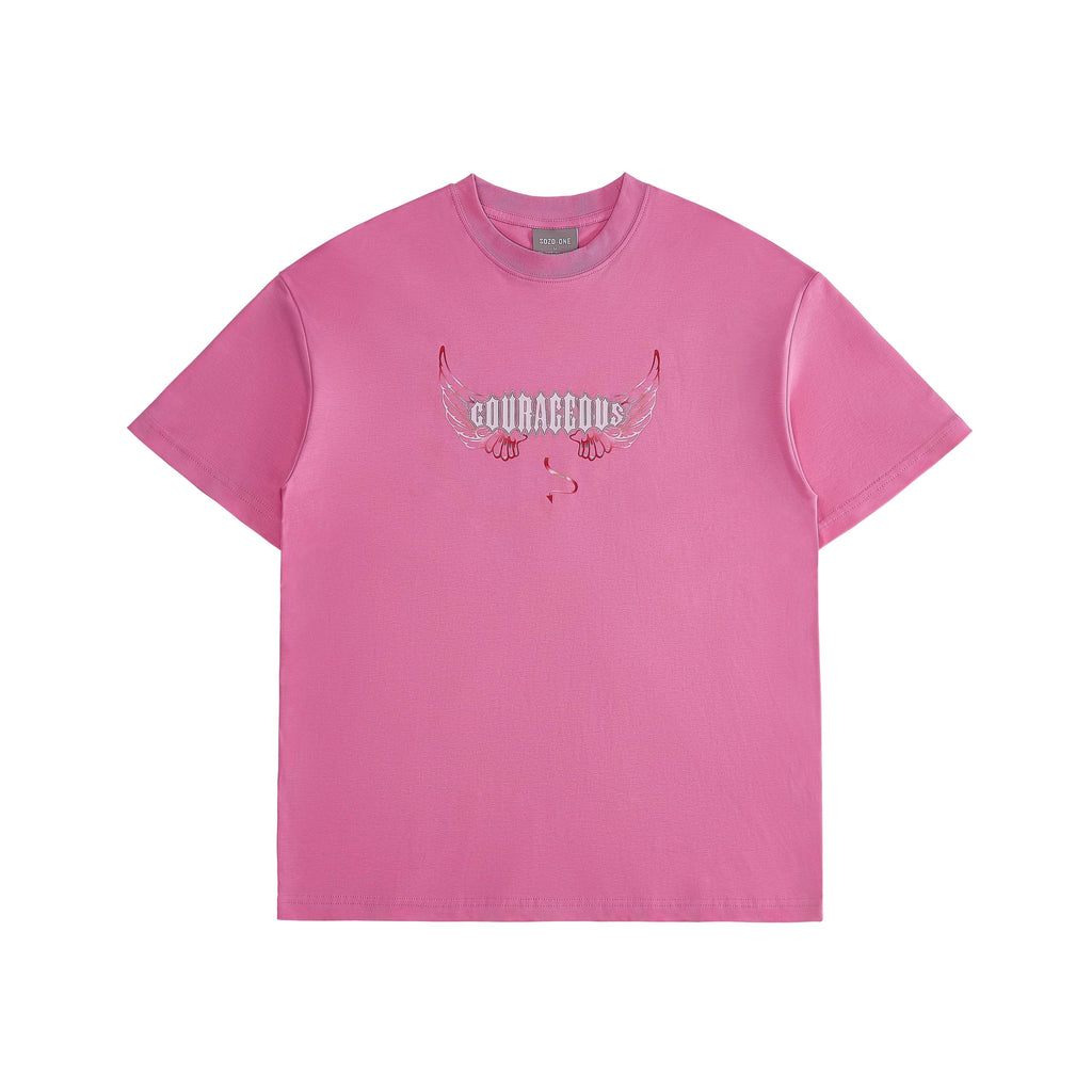 Fearless Angel Wing Cotton T-shirt X0155