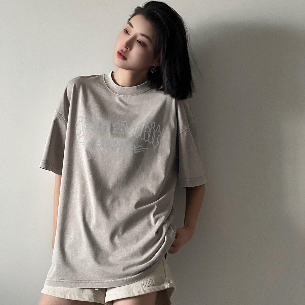 Reflective Acid Wash Tee SK6688