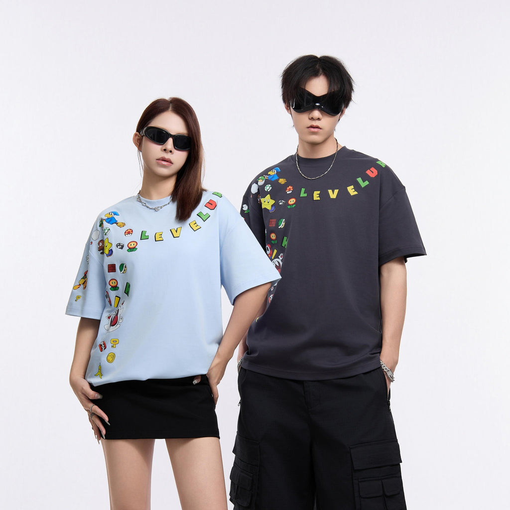 Level Up Cartoon Tee ST2356