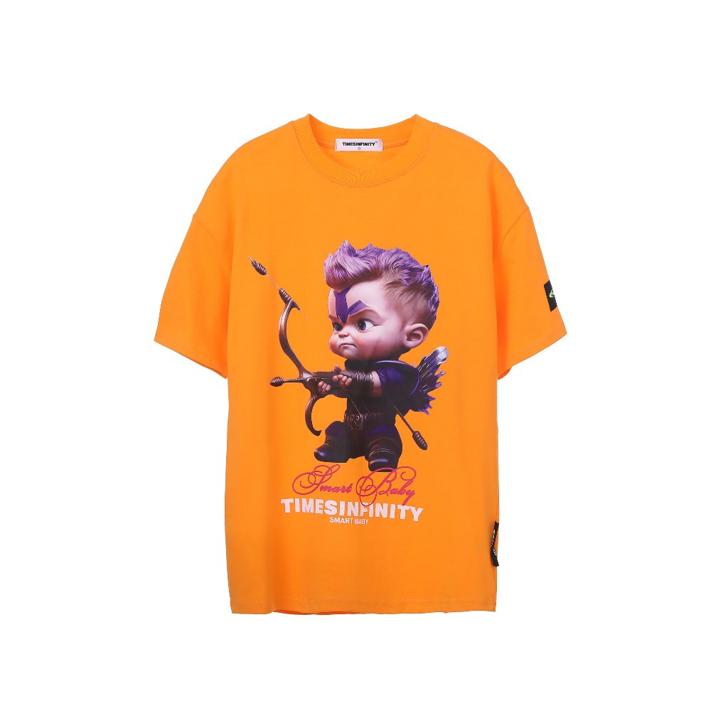 Retro Cupid Print T Shirt 00188