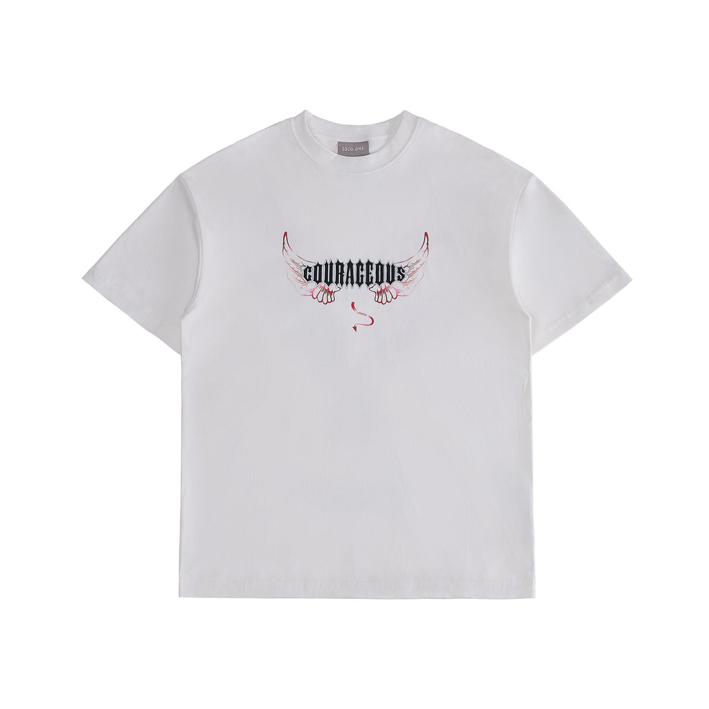 Fearless Angel Wing Cotton T-shirt X0155